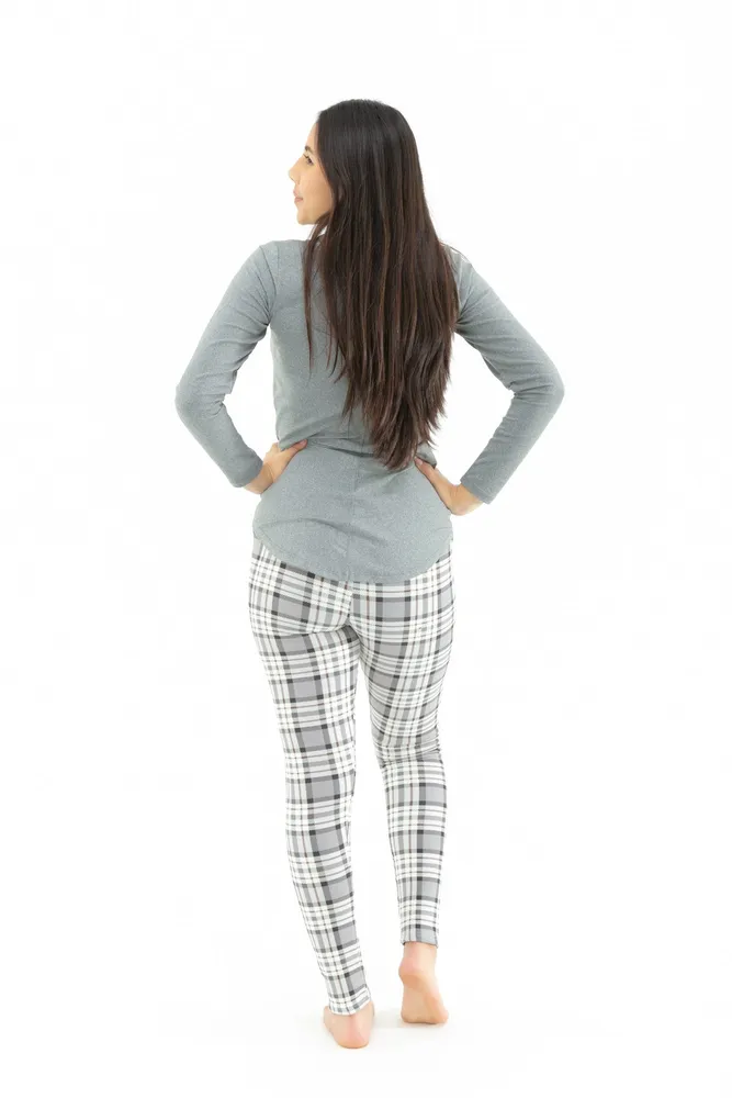 Scottish Grey - Cozy Lined Leggings