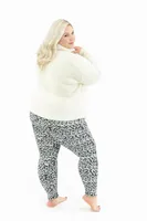 Floral Shape - Cozy Lined Leggings