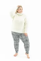 Floral Shape - Cozy Lined Leggings