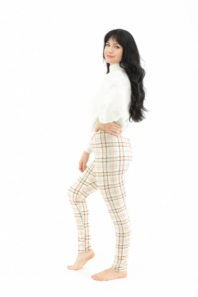 Retro plaid - Cozy Lined Leggings