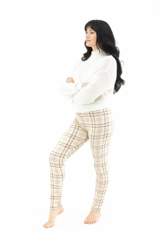 Retro plaid - Cozy Lined Leggings