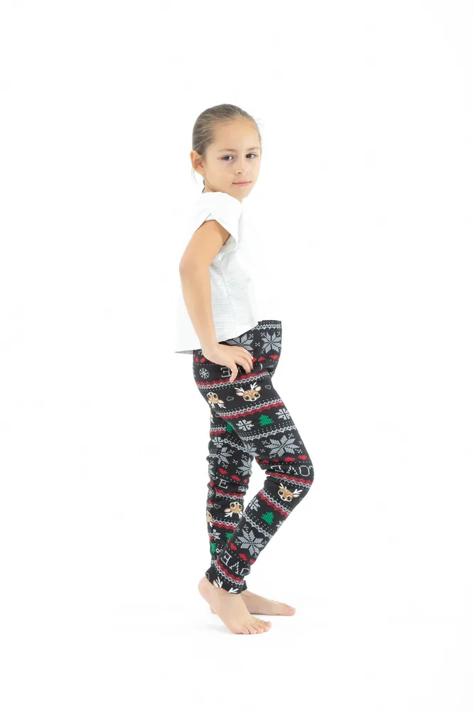 Lovely Reindeer Kid's - Cozy Lined Leggings