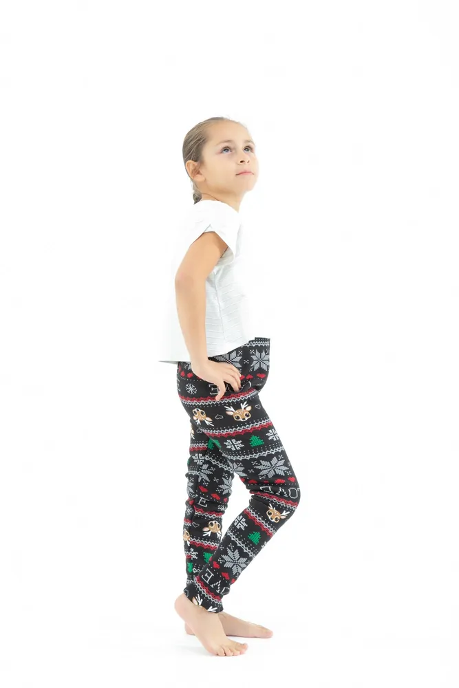 Lovely Reindeer Kid's - Cozy Lined Leggings