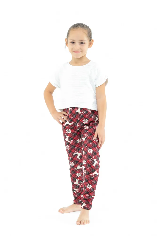 Scottish Christmas Kid's - Cozy Lined Leggings