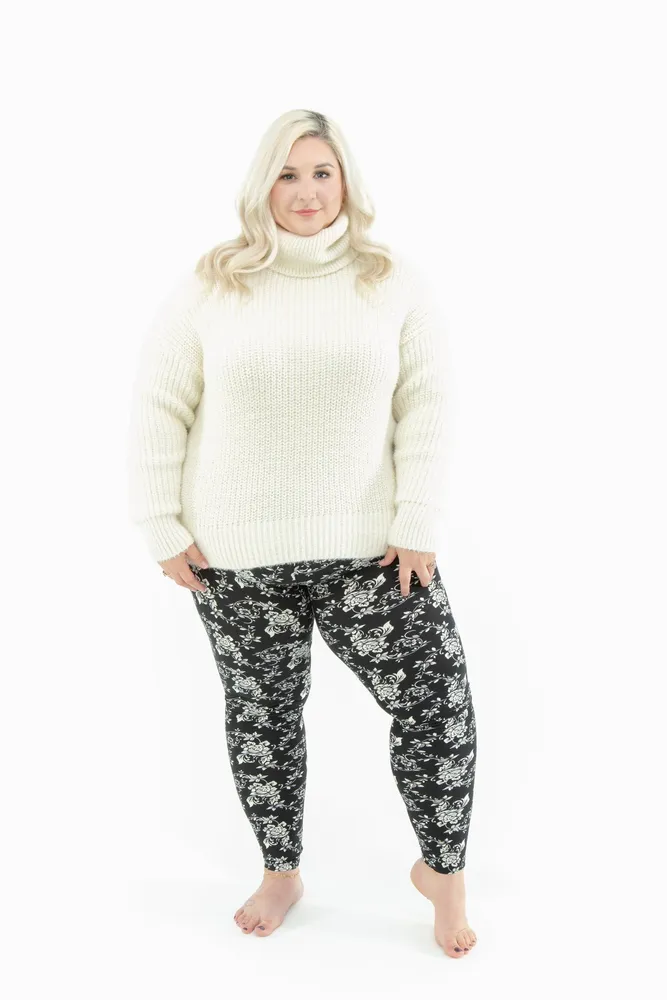 Exotic Rose - Cozy Lined Leggings