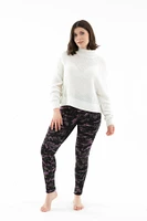 Lilac Lines - Cozy Lined Leggings