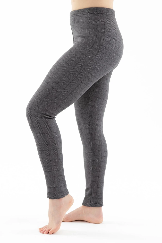 Chic Chekers - Cozy Lined Leggings