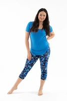 Abstract Bluish - Capris