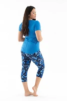 Abstract Bluish - Capris