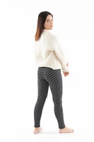 B&W Squares - Cozy Lined Leggings