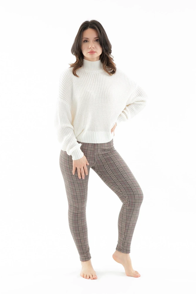 Brown Parquet - Cozy Lined Leggings