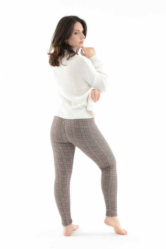 Brown Parquet - Cozy Lined Leggings