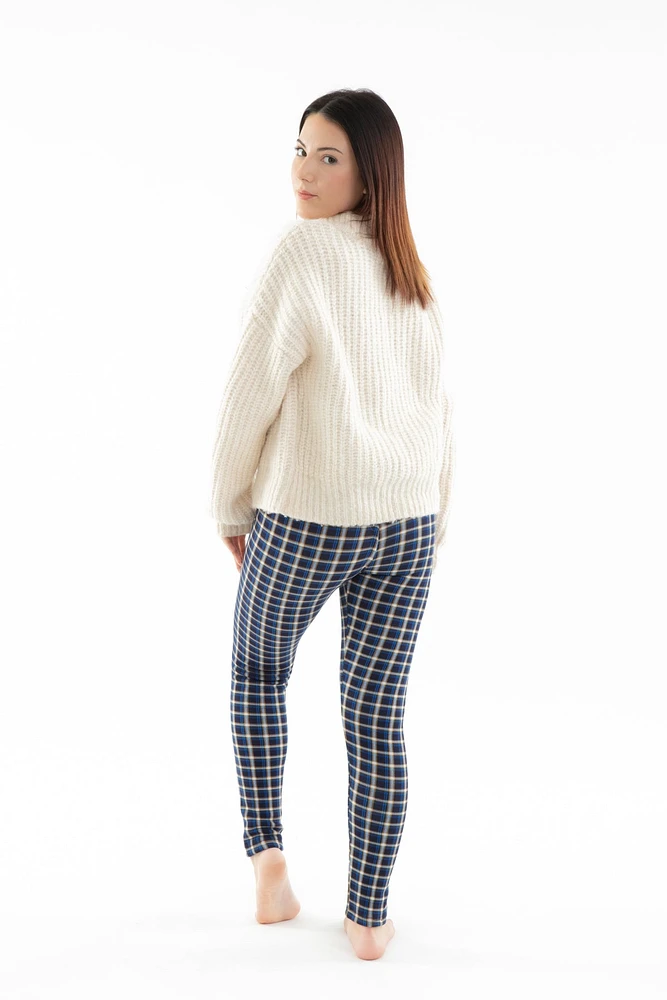 Navy Tartan - Cozy Lined