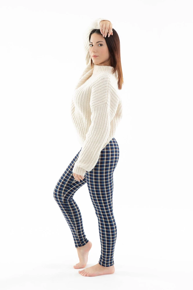 Navy Tartan - Cozy Lined