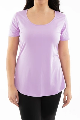 Bright Lilac - Short Sleeve Tunic Top