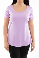 Bright Lilac - Short Sleeve Tunic Top