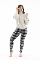 B&W Plaid - Cozy Lined Leggings