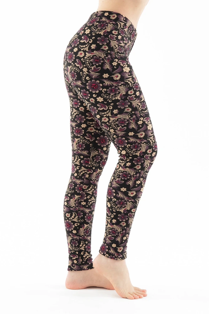 Luxury Floral - Cozy Lined Leggings