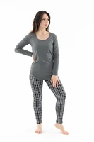 Black Squares - Cozy Lined Leggings