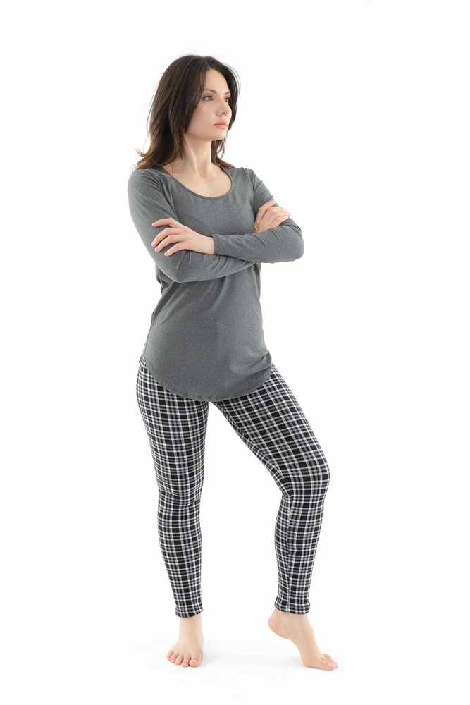 Black Squares - Cozy Lined Leggings