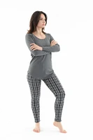 Black Squares - Cozy Lined Leggings