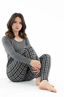 Black Squares - Cozy Lined Leggings