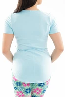 Baby Blue - Short Sleeve Tunic Top