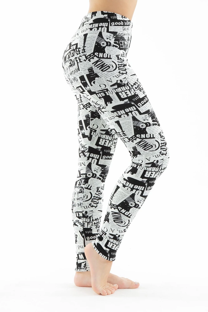 Illustrated - Cozy Lined Leggings