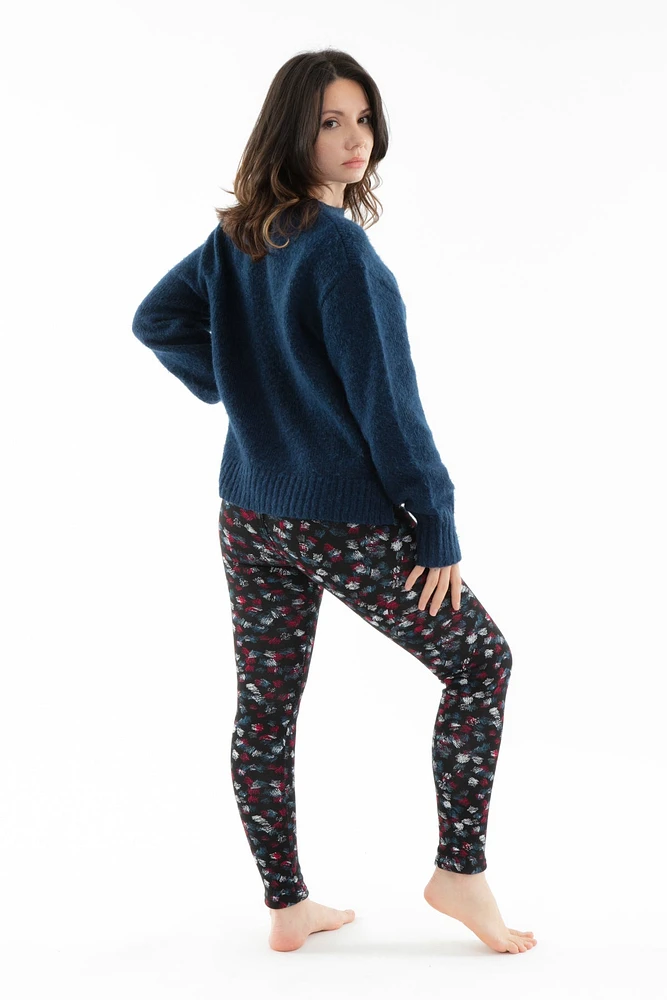 Flower Feel - Cozy Lined Leggings