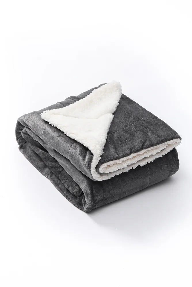 Dark Grey - Sherpa Blanket