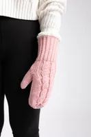 Black - Cozy Lined Mittens