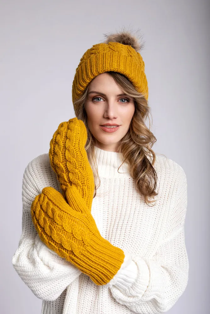 Mustard Yellow - Cozy Lined Hat