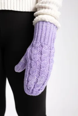 Light Purple - Cozy Lined Mittens