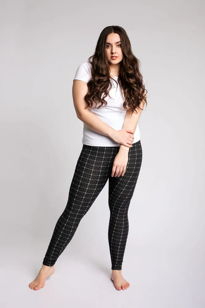 Stitches Pinstriped Zipper Pocket Legging