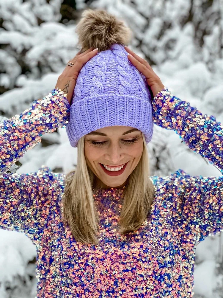 Purple - Cozy Lined Hat