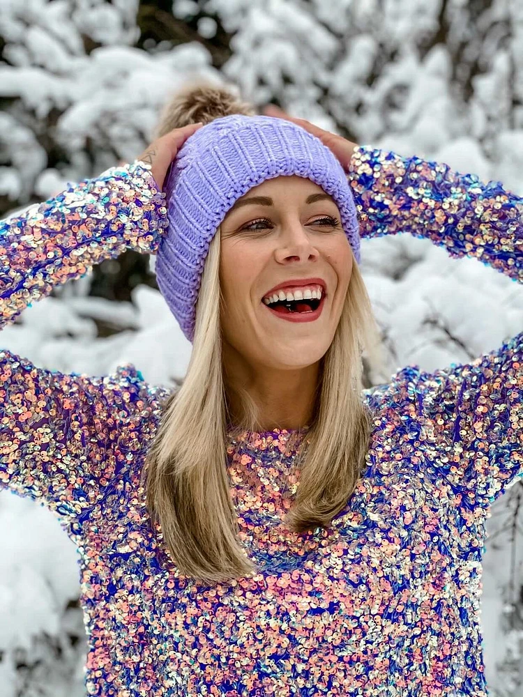 Purple - Cozy Lined Hat