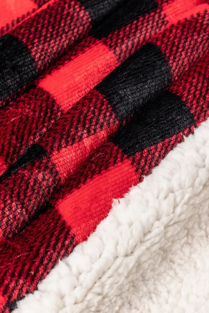 Red Plaid - Sherpa Blanket