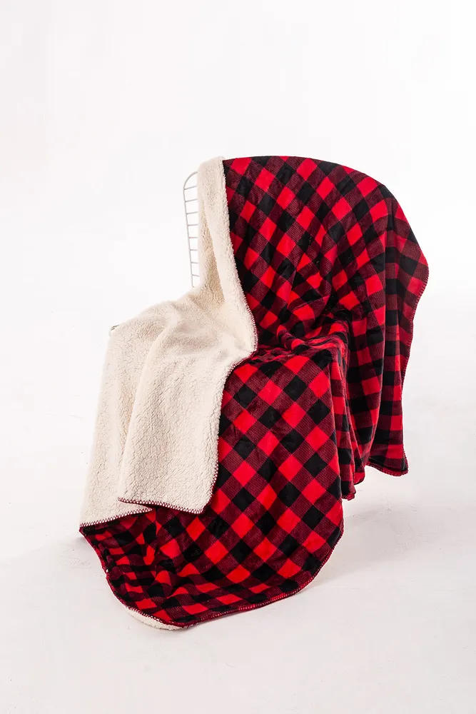 Red Plaid - Sherpa Blanket