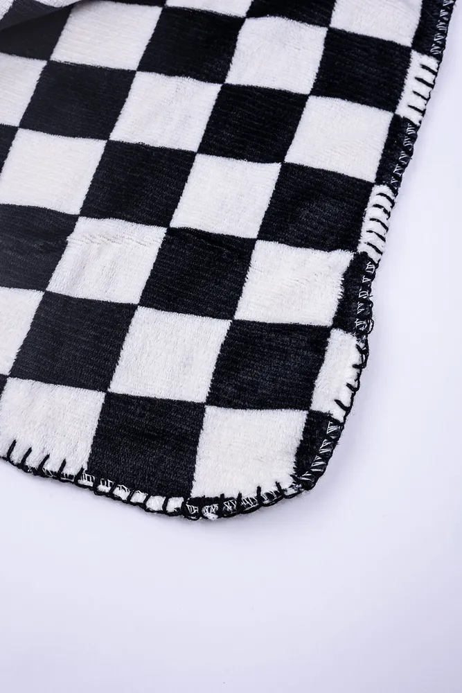 B&W Plaid - Sherpa Blanket