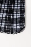 Black Tiny Plaid - Sherpa Blanket