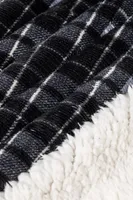 Black Tiny Plaid - Sherpa Blanket