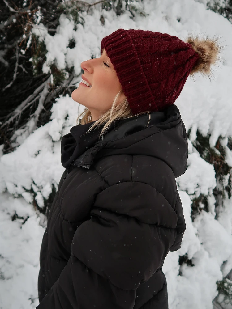 Burgundy - Cozy Lined Hat