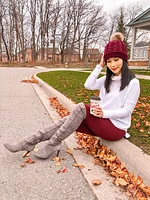 Burgundy - Cozy Lined Hat