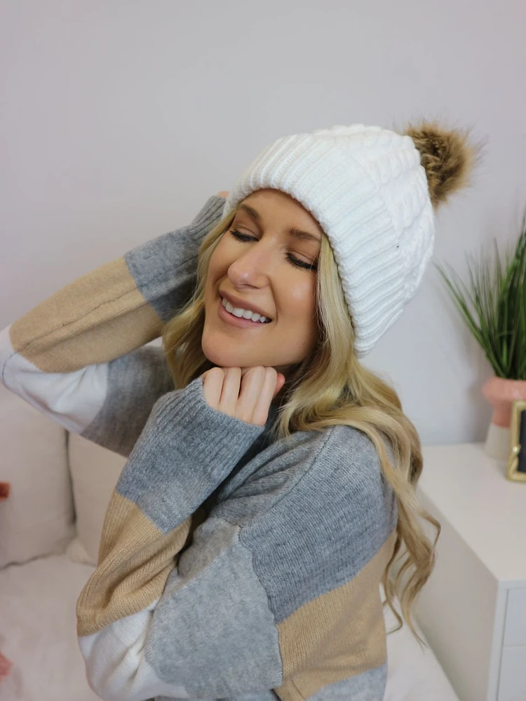 White - Cozy Lined Hat