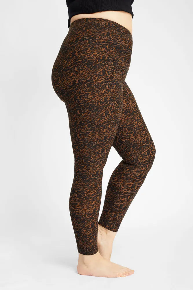 High-Waisted Cozy-Lined Cheetah Print Leggings for Women