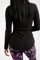 Black - Long Sleeve Tunic Top