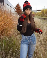 Black & Red - Cozy Lined Hat