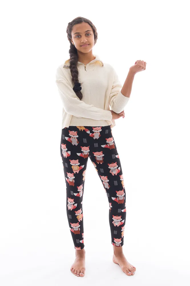 Comfy Fox Kid's - Cozy Lined Leggings