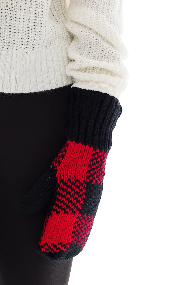 Black & Red - Cozy Lined Mittens