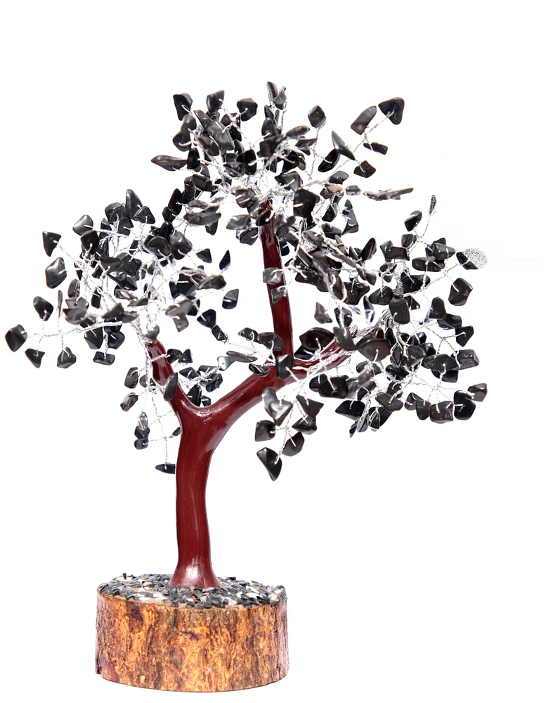 KACHVI Crystal Tree  | Black Turmoline_Silver